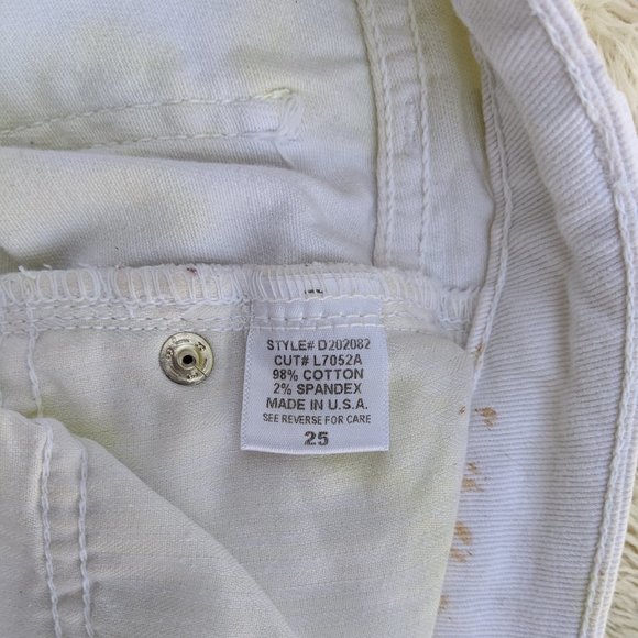 Carmar Shorts White with Yellow spots/ rips 25 - Picture 7 of 7